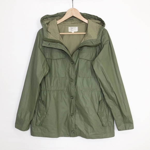 Current / Elliot Army green the boyfriend, windbreaker, hooded utility jacket - Picture 14 of 15